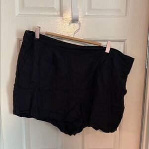 LOFT Classic Black linen Shorts